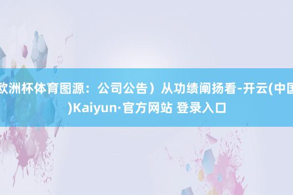 欧洲杯体育图源：公司公告）从功绩阐扬看-开云(中国)Kaiyun·官方网站 登录入口