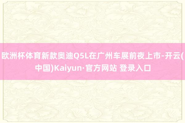 欧洲杯体育新款奥迪Q5L在广州车展前夜上市-开云(中国)Kaiyun·官方网站 登录入口