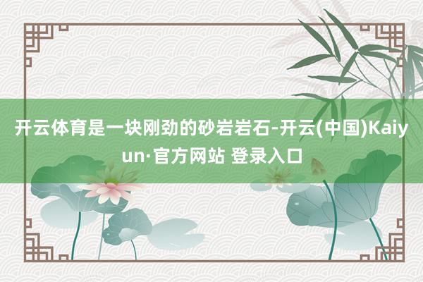 开云体育是一块刚劲的砂岩岩石-开云(中国)Kaiyun·官方网站 登录入口
