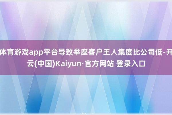 体育游戏app平台导致举座客户王人集度比公司低-开云(中国)Kaiyun·官方网站 登录入口