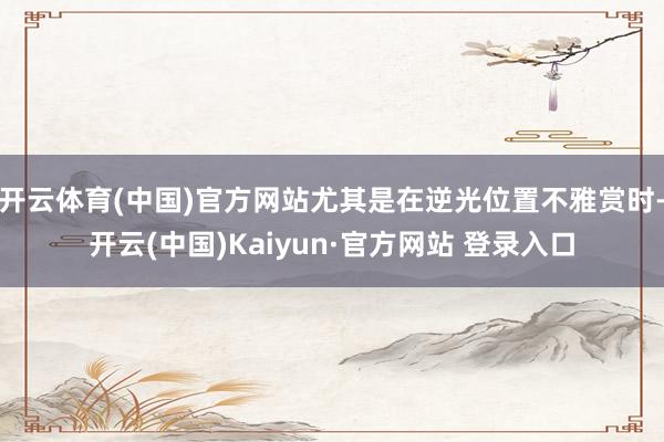 开云体育(中国)官方网站尤其是在逆光位置不雅赏时-开云(中国)Kaiyun·官方网站 登录入口
