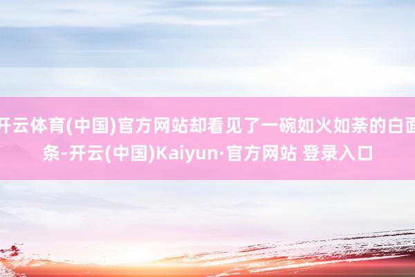 开云体育(中国)官方网站却看见了一碗如火如荼的白面条-开云(中国)Kaiyun·官方网站 登录入口