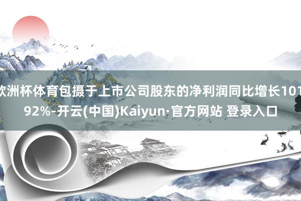 欧洲杯体育包摄于上市公司股东的净利润同比增长101.92%-开云(中国)Kaiyun·官方网站 登录入口